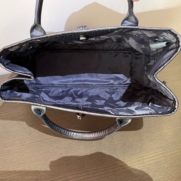 Longchamp Roseau Leather Embossed Crocodile Bag - Picture 5 of 9